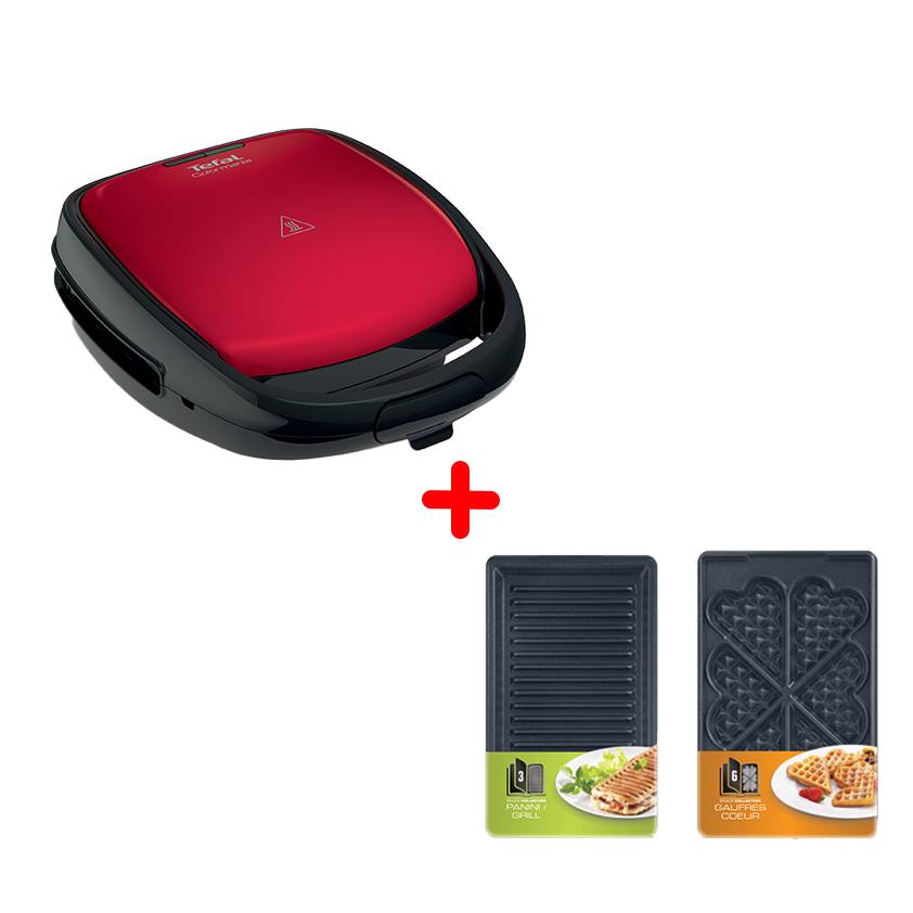 WEB PACK: Snack Time SW341512 + Paniniplaten + Hartvormige wafelplaten