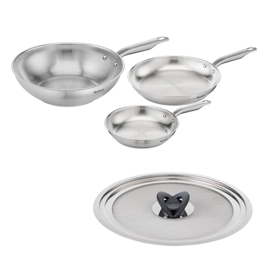 PACK WEB VIRTUOSO : Lot de 2 poêles 24/28cm + Wok 28 + Couvercle