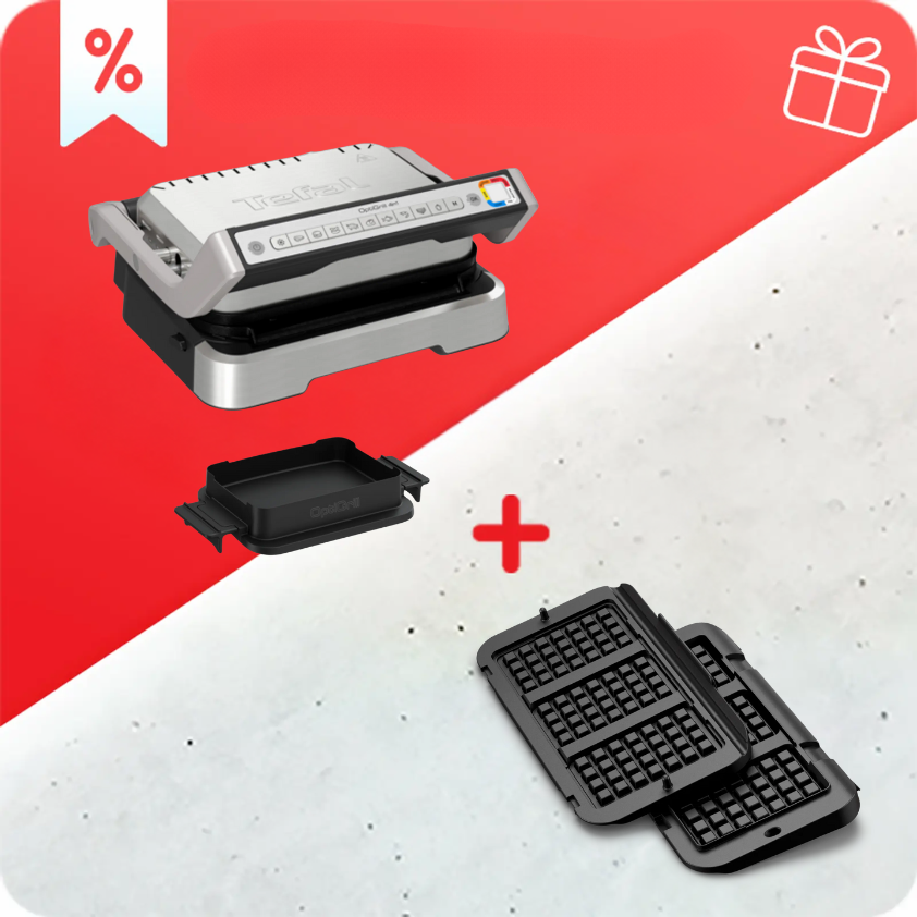 PACK WEB : Optigrill 4-en-1 + plaques à gaufres